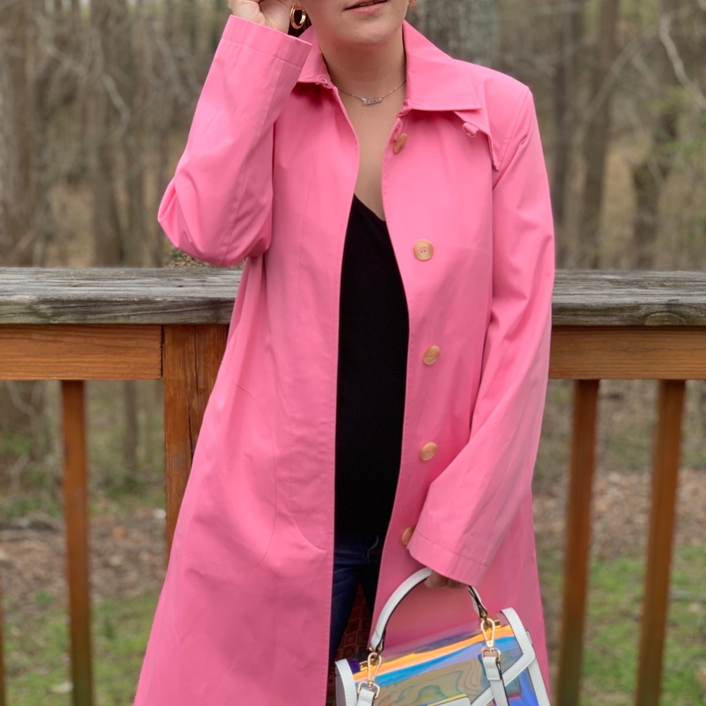 Talbots Pink Trench Coat